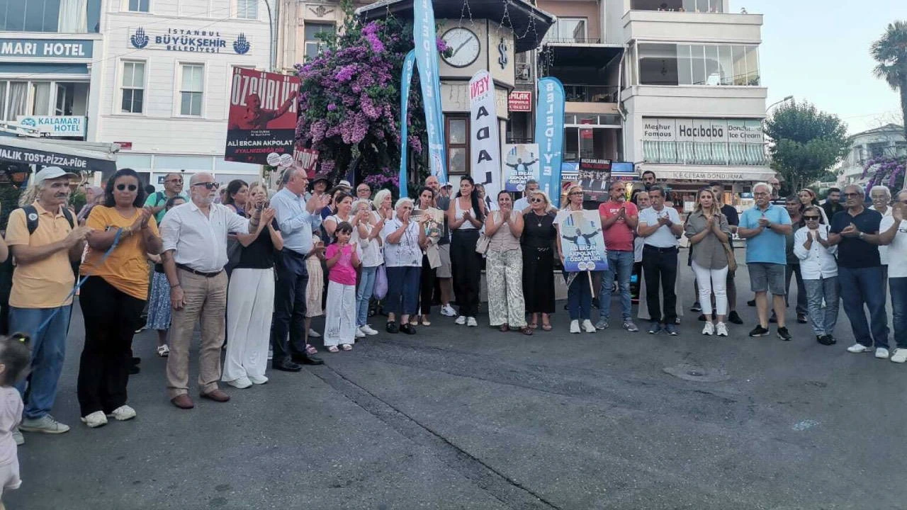 Adalar'da Ali Ercan Akpolat ve arkadaşları için 8. haftada adalet nöbeti devam ediyor