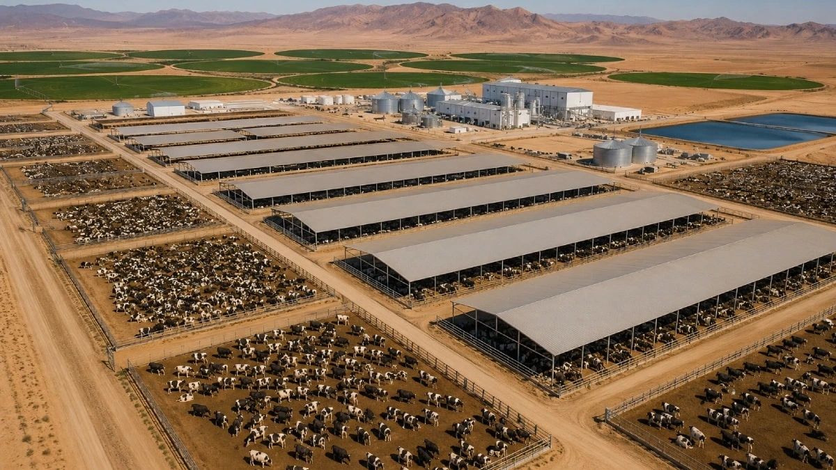 Adrar'da 270 bin inek kapasiteli süt üretim tesisi kuruluyor