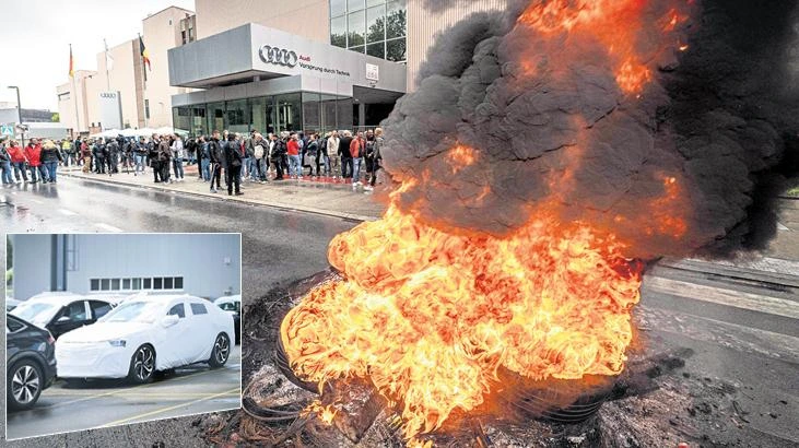 Audi Brüksel fabrikasında anahtar krizi ve işçi protestosu
