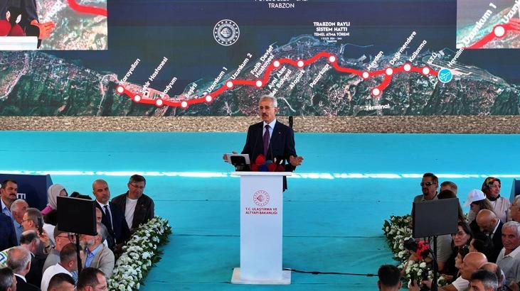 Bakan Uraloğlu, Trabzon Raylı Sistem Hattı'nın temelini attı