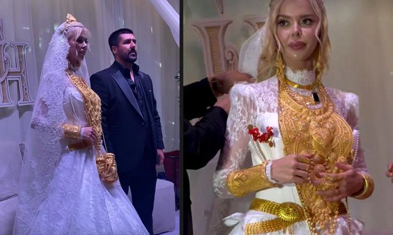 Çağla Öz'ün kına gecesinde gösterişli takılar dikkat çekti
