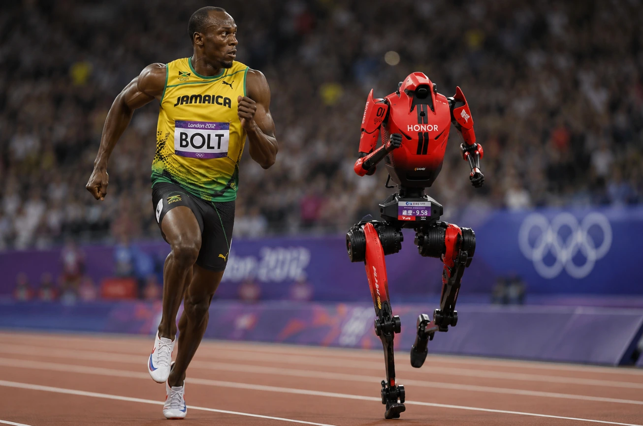 Çinli insansı robot, Usain Bolt'un 100 metre rekorunu geride bıraktı