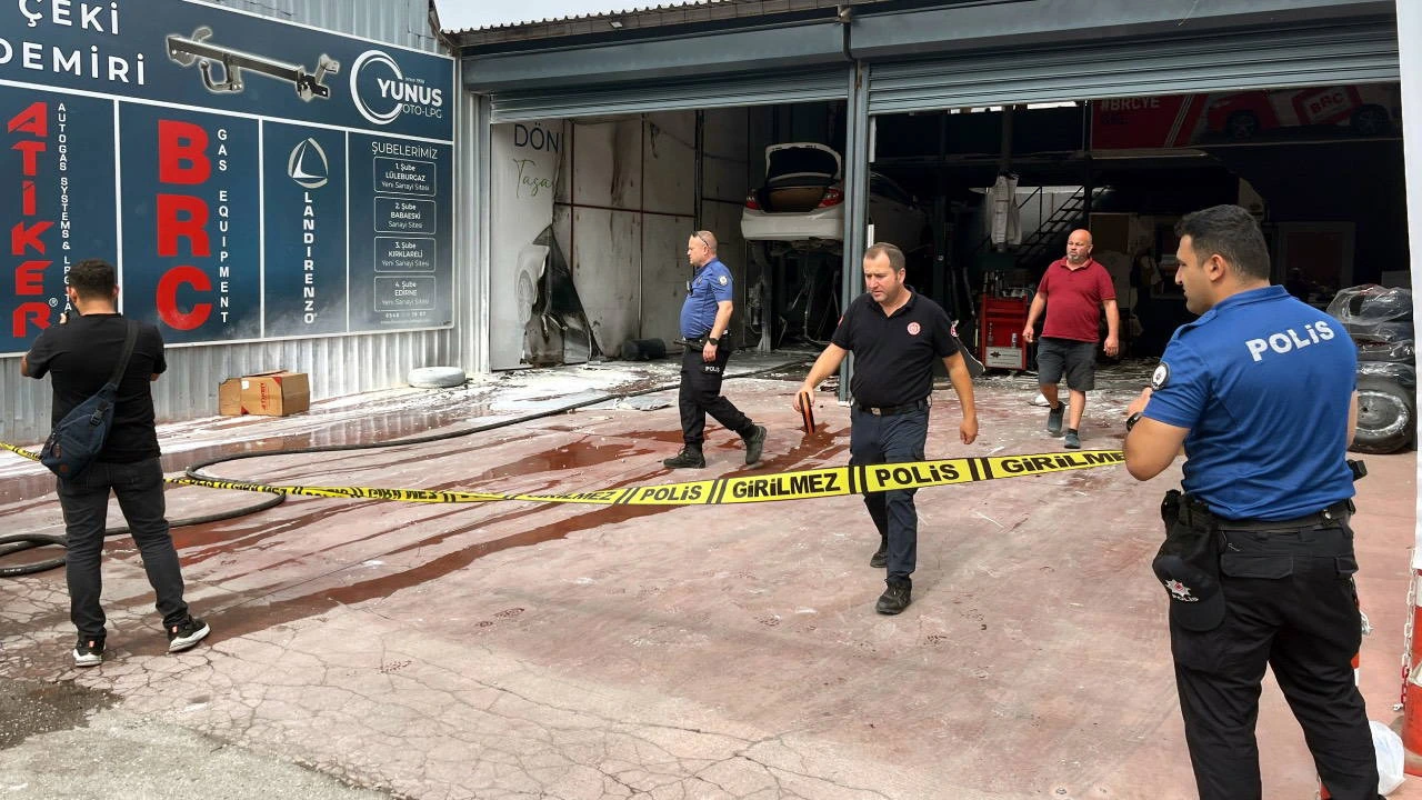 Edirne'de sanayi sitesinde LPG tankı patlaması: 2 yaralı