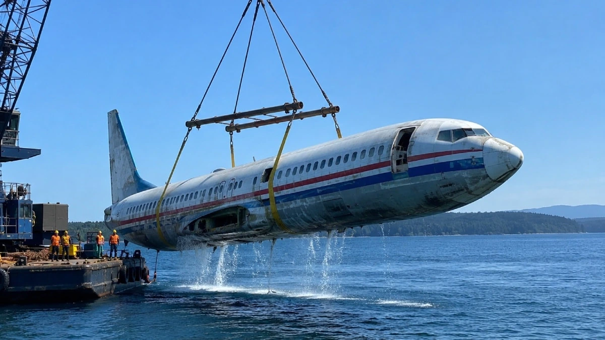 Hizmetten çıkarılan Boeing 737 deniz tabanında yapay resif oldu