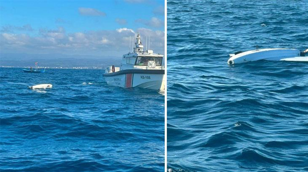 Karasu açıklarında ters dönmüş dron bulundu