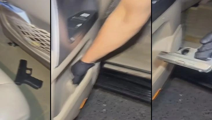 Küçükçekmece’de durdurulan araçtan ruhsatsız tabanca ve çakar çıktı