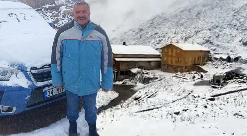 Rize'nin Tahpur Yaylası'nda erken kar yağışı etkili oldu