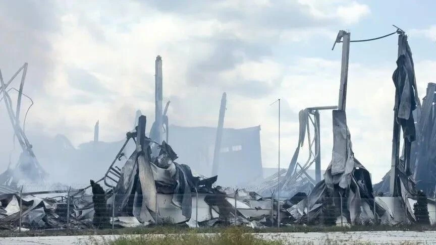 Rusya'da Ozon deposuna İHA saldırısı sonrası yangın çıktı