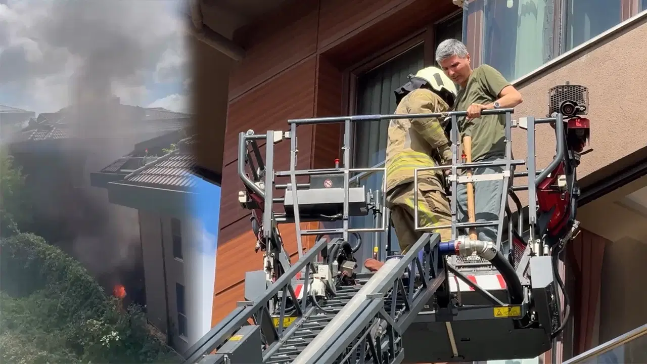 Sarıyer’de sitede kurutma makinesinden çıkan yangında 8 kişi kurtarıldı