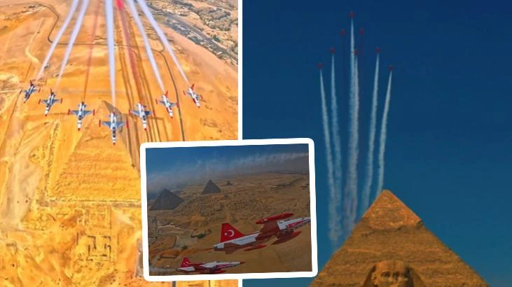 Türk Yıldızları, Mısır Piramitleri üzerinde gösteri uçuşu yaptı