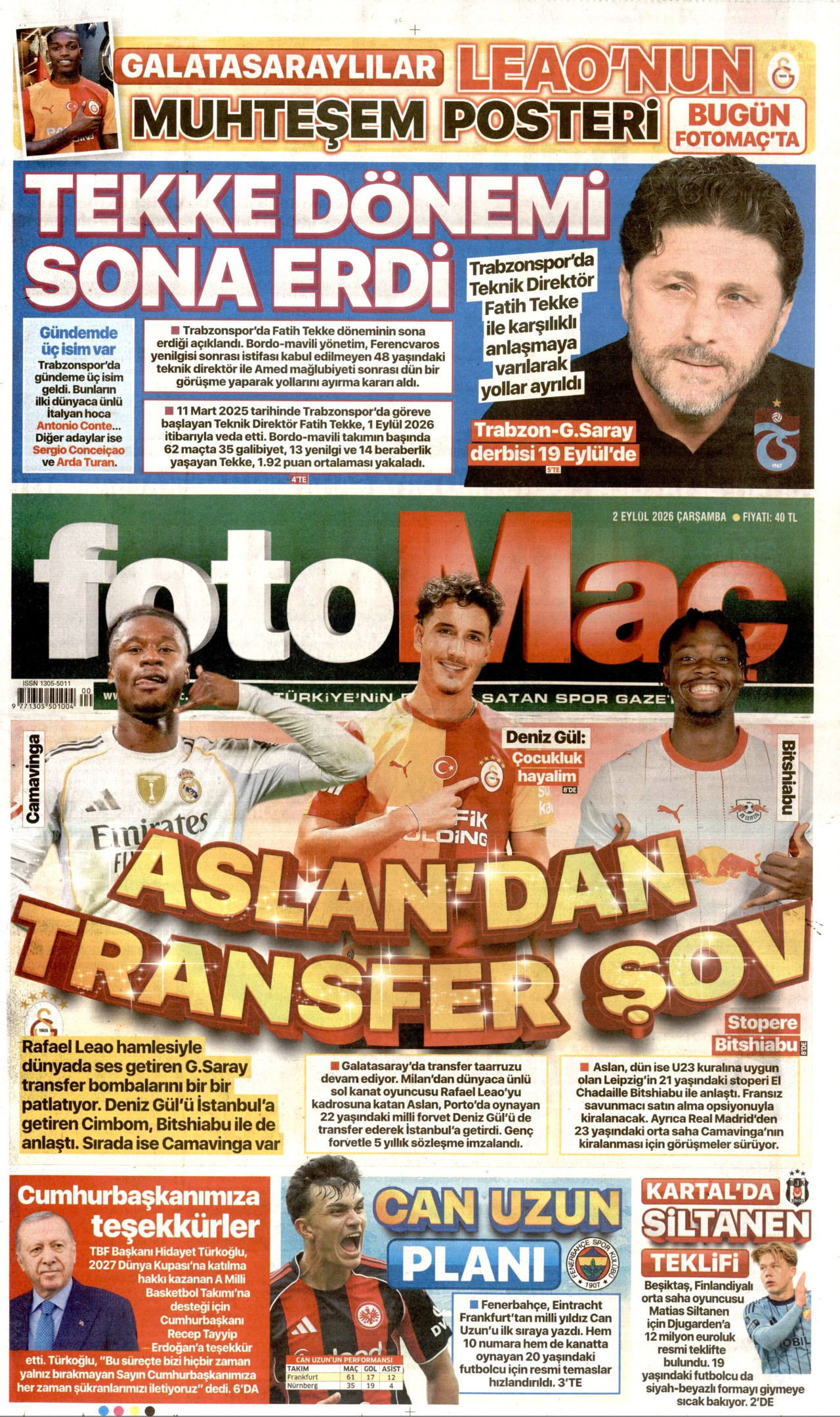 Fotomaç Gazetesi gazetesi manşeti