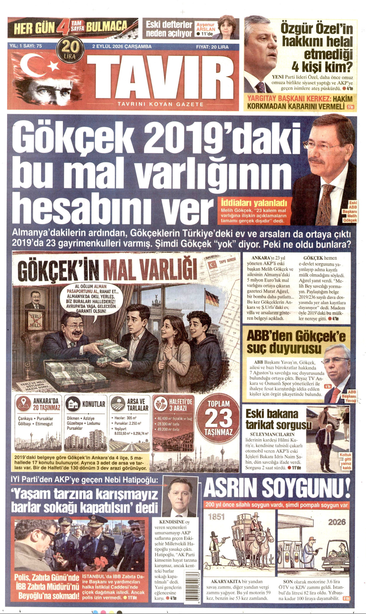 Tavır Gazetesi Gazetesi gazetesi manşeti